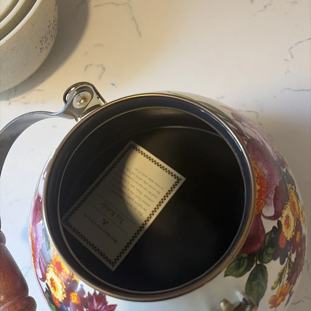 Mackenzie Childs 3 Quart Tea Kettle White Flower Market